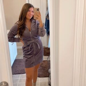 Corduroy Purple Dress